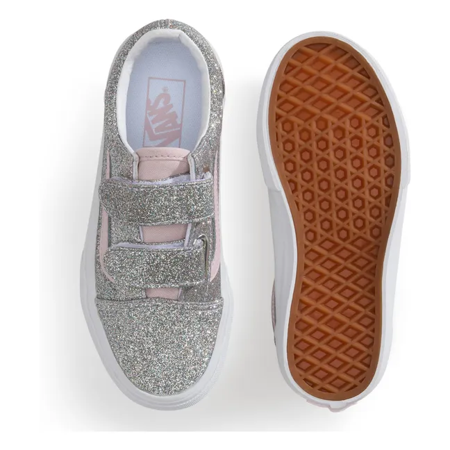 Baskets Scratchs Old Skool V Glitter  | Argenté