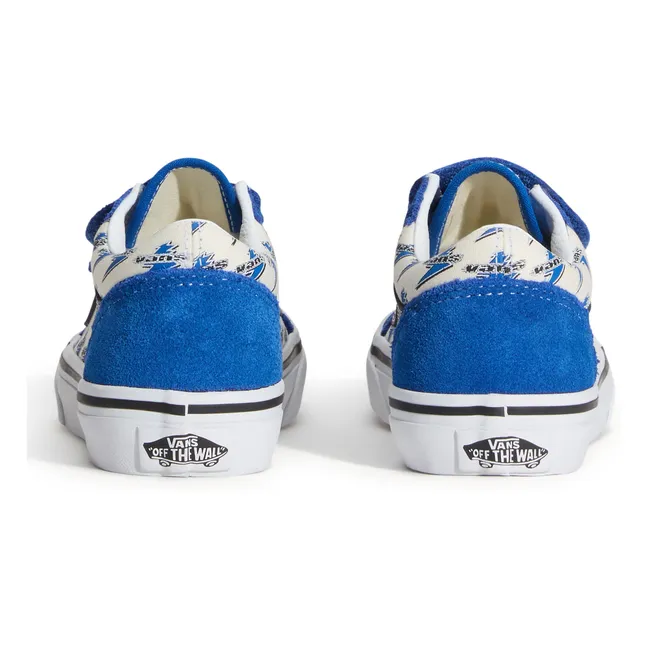 Baskets Scratchs Old Skool V Vans Lightning  | Bleu électrique