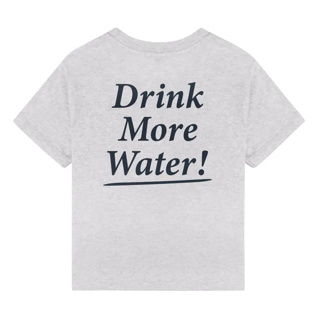 T-shirt Drink More Water | Gris chiné