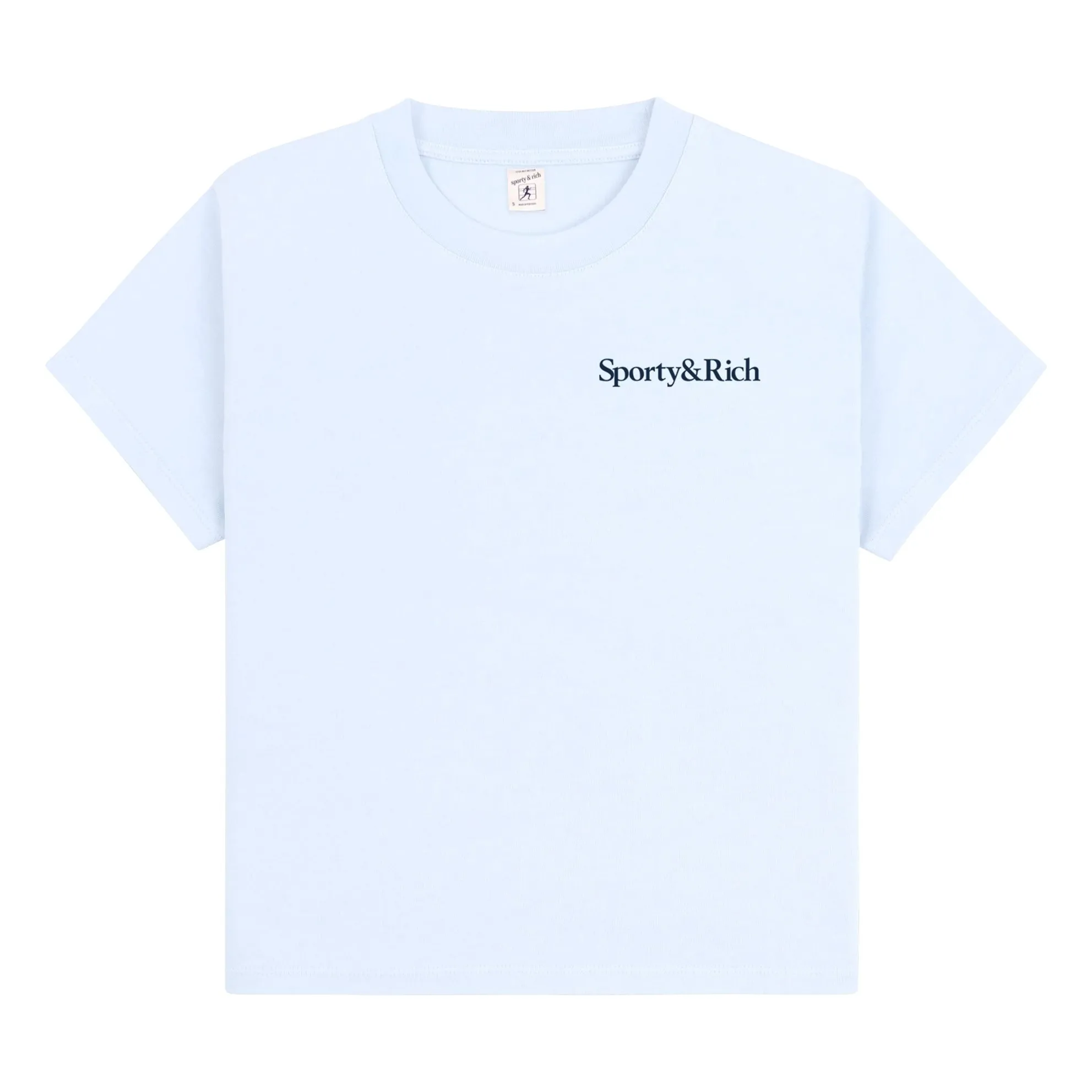 Sporty & Rich Light Blue Play Tennis T-Shirt Recycled Cotton