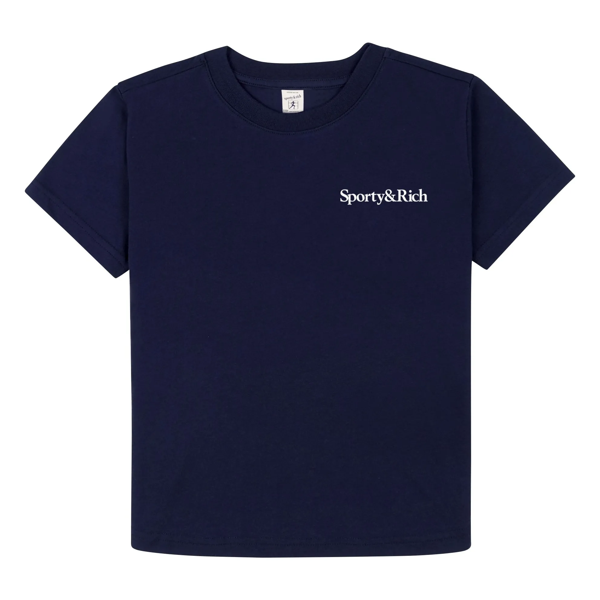 Sporty & Rich Dark Blue Play Tennis T-Shirt Recycled Cotton