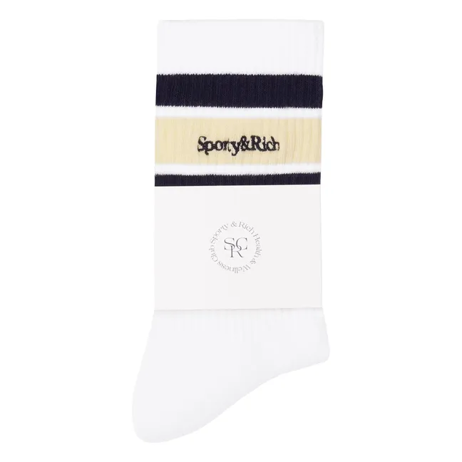 Chaussettes Serif Logo | Jaune pâle