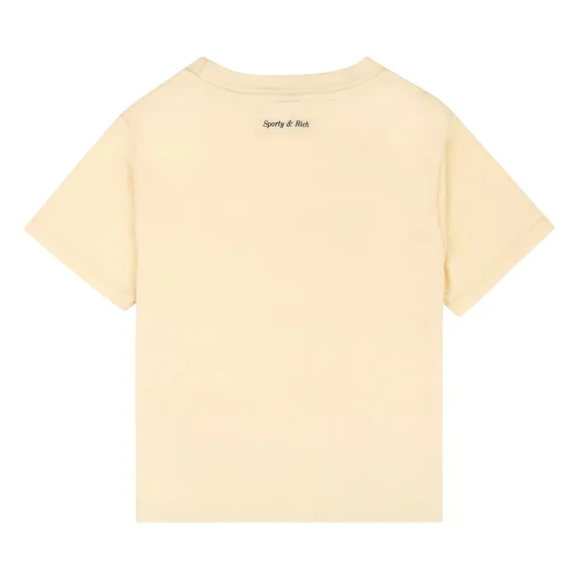 Camiseta Be Nice de algodón reciclado | Amarillo palo