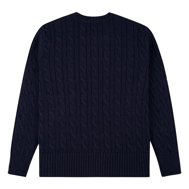 Pull Torsadé SRC | Bleu foncé