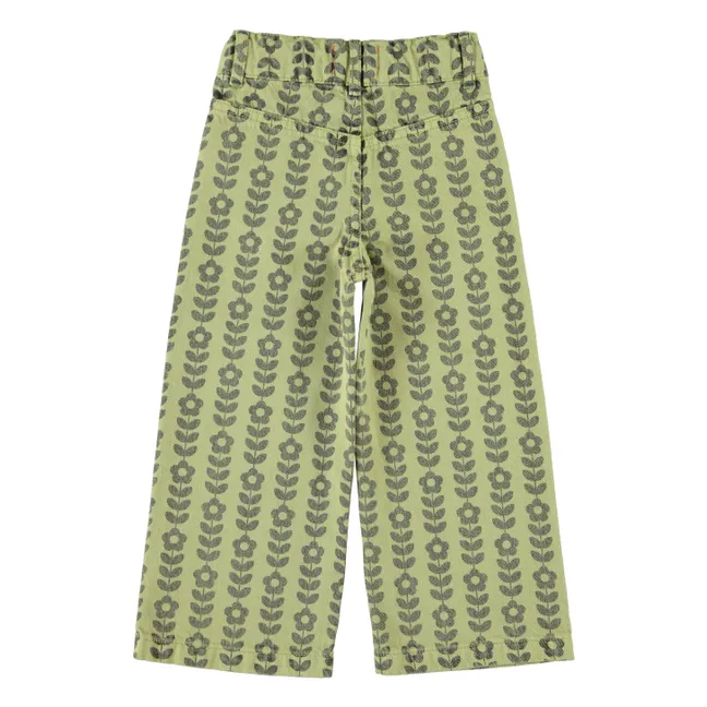Organic Cotton Flare Pants | Green