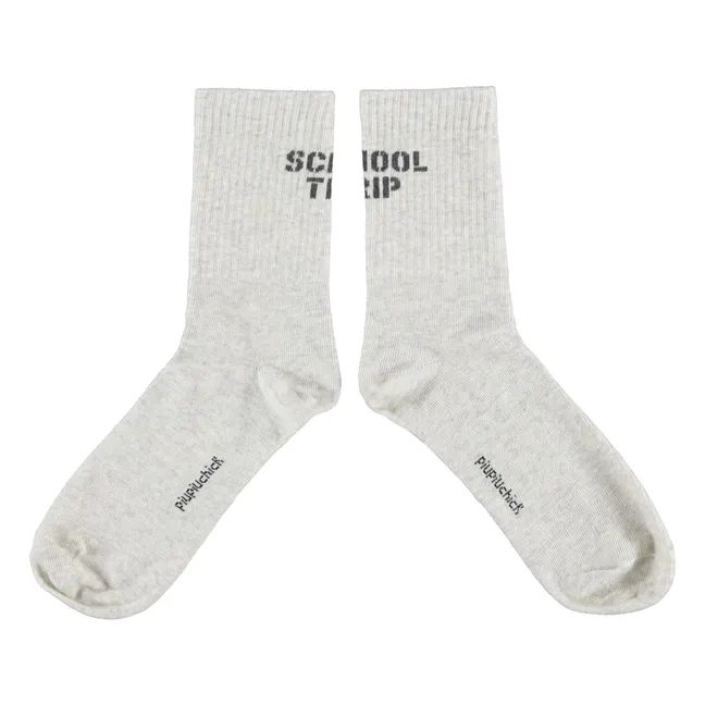 Chaussettes School Trip | Gris chiné