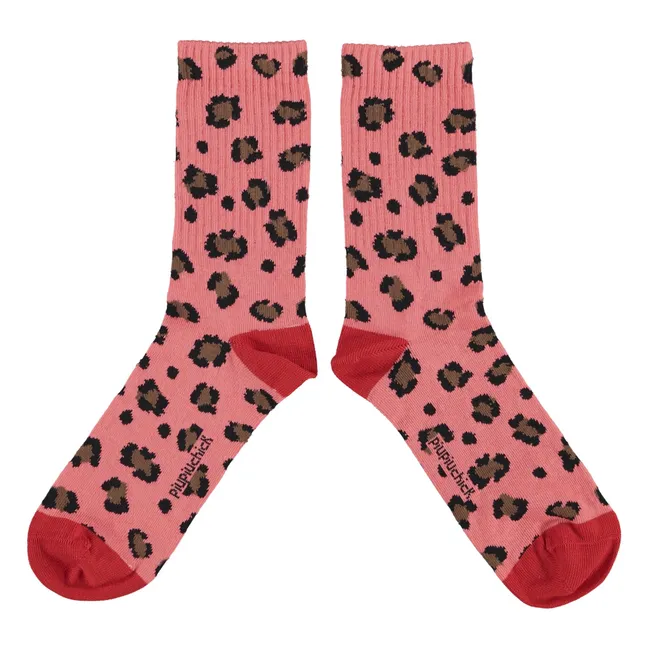 Chaussettes Léopard | Rose