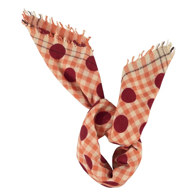 Foulard Pois Laine | Orange