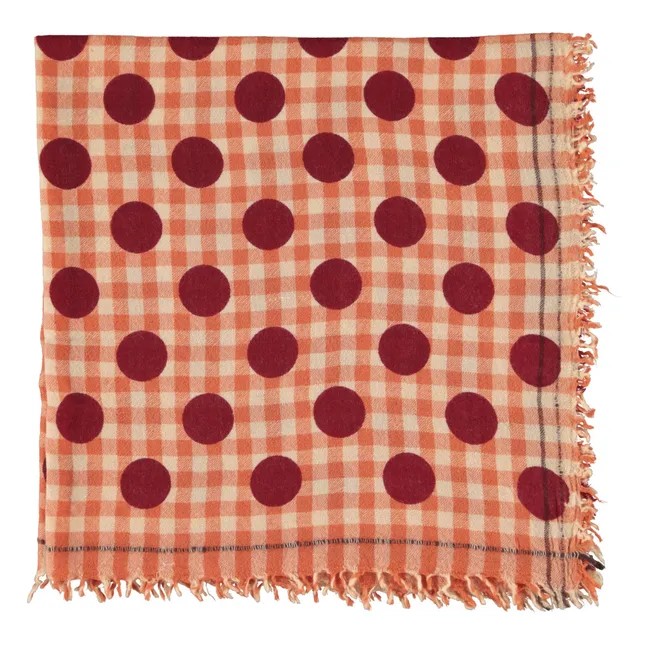 Foulard Pois Laine | Orange