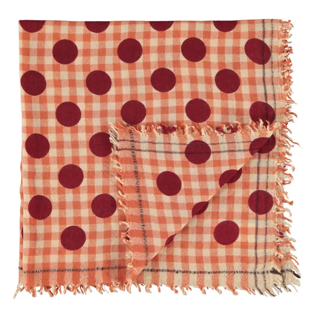 Foulard Pois Laine | Orange