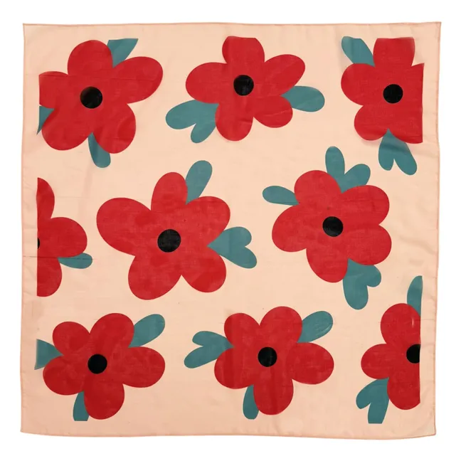 Flowered Scarf | Pale Pink