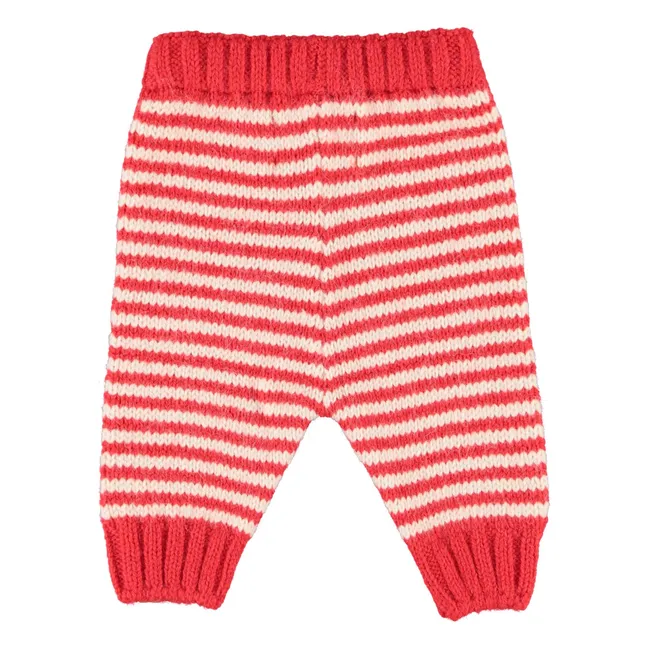 Legging Rayé Maille | Rouge