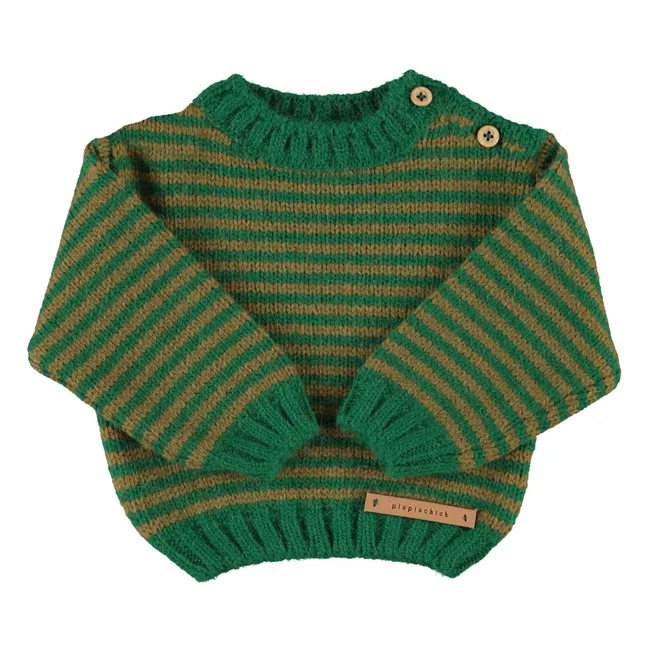 Pull Rayé | Vert