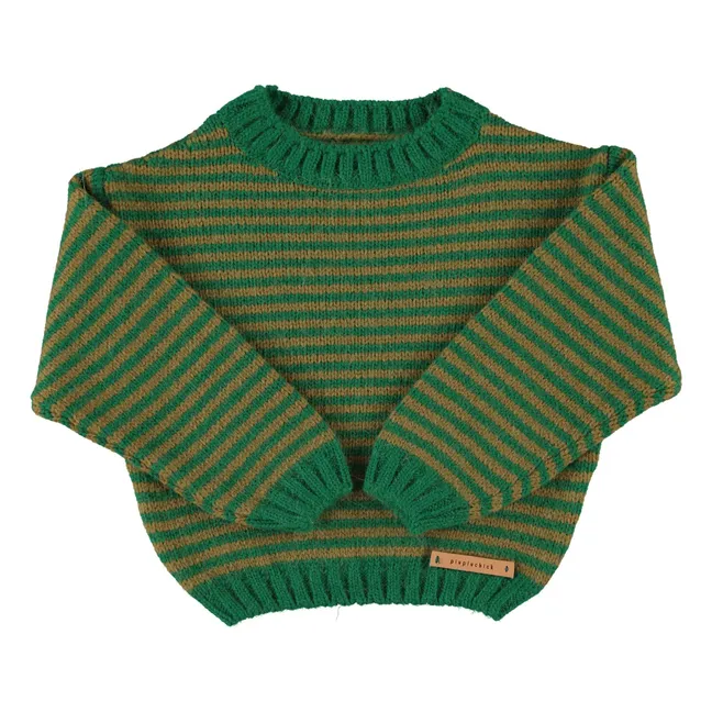 Pull Rayé | Vert