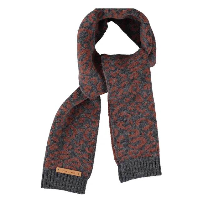 Bufanda de leopardo | Gris Antracita