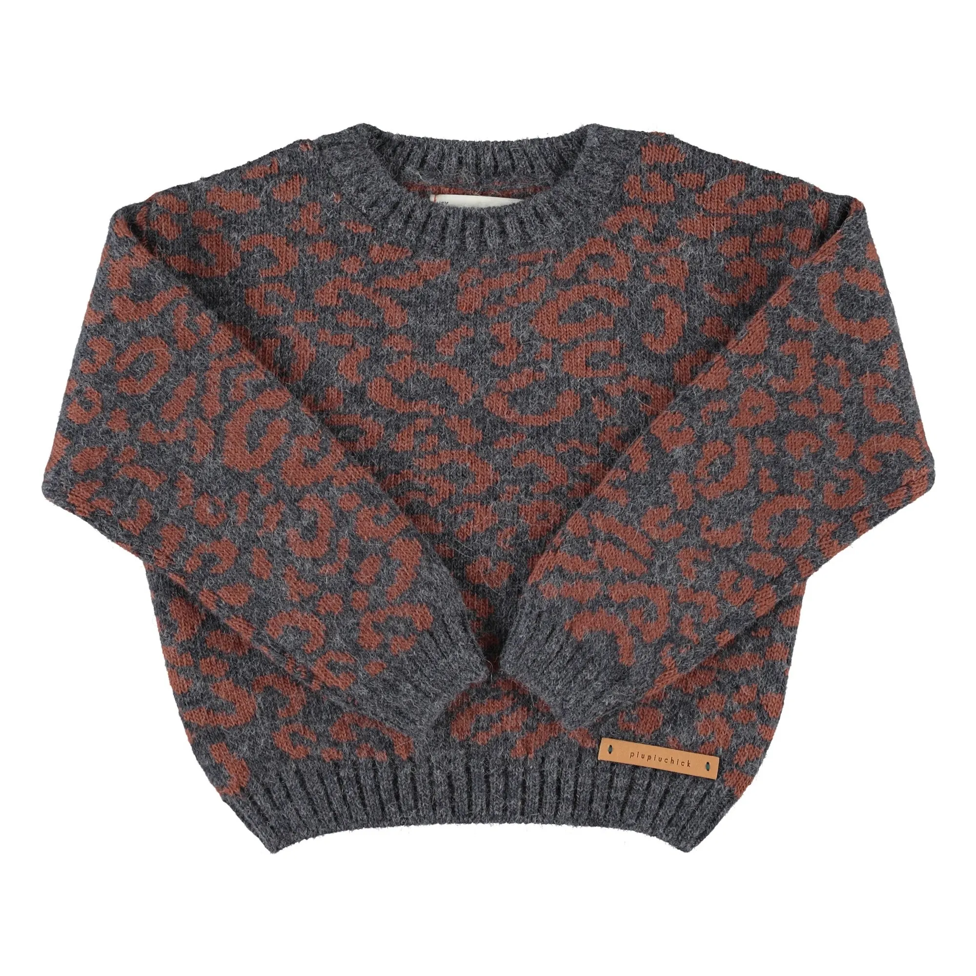 Pull Léopard | Gris anthracite- Image produit n°0