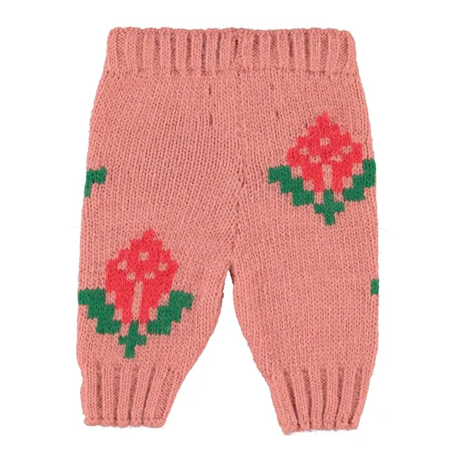 Legging de punto floral | Rosa
