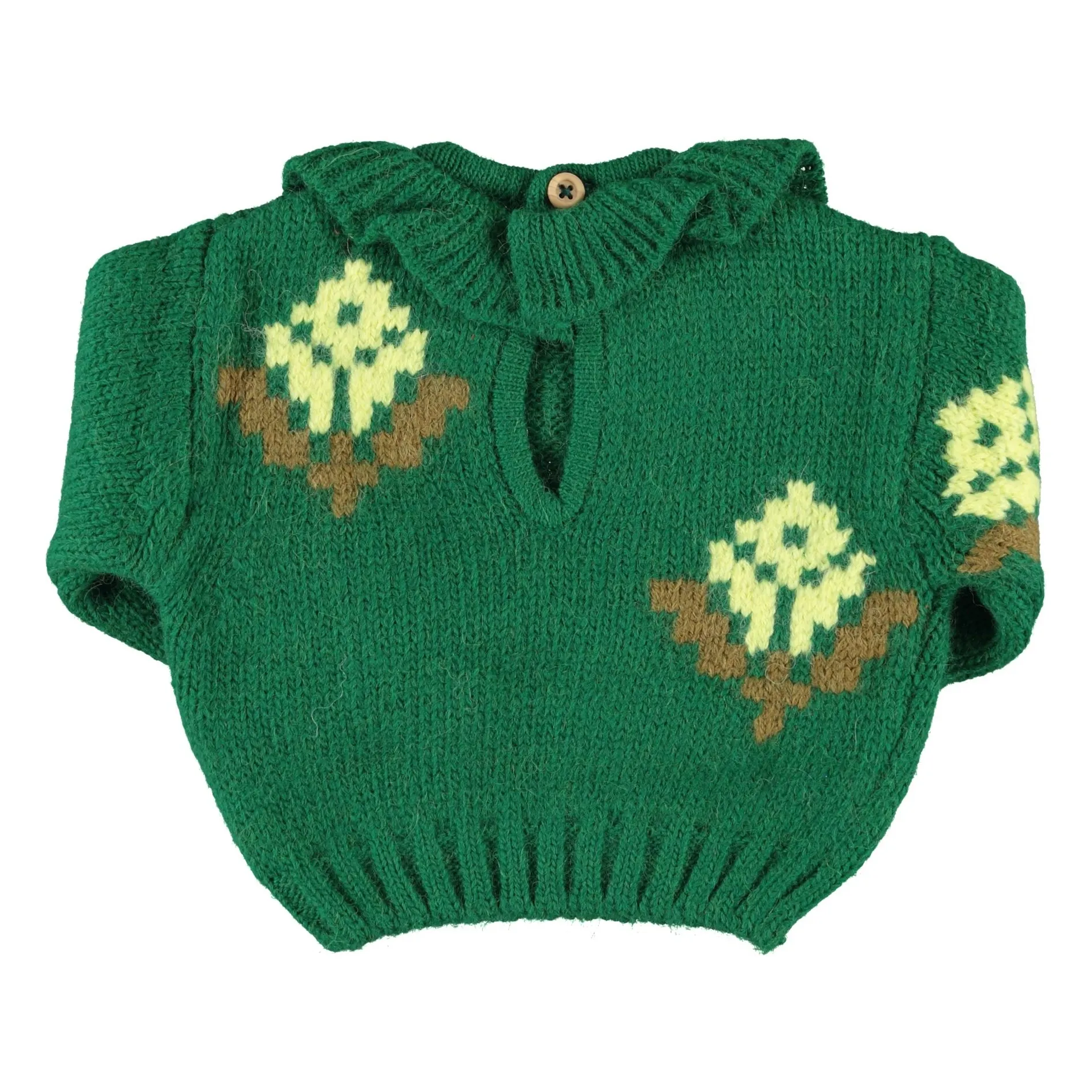 Pull Fleuri | Vert- Image produit n°7