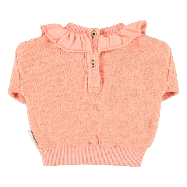 Sudadera de rizo de algodón orgánico The Lunch Club | Coral