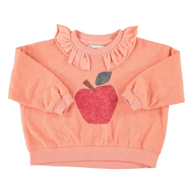Sudadera de rizo de algodón orgánico The Lunch Club | Coral
