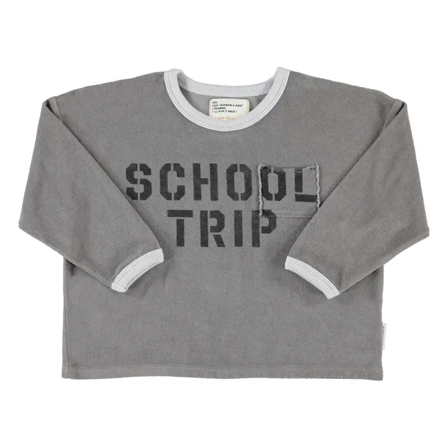 Camiseta de rizo de algodón orgánico School Trip | Gris