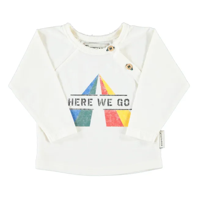 T-shirt Here We Go | Ecru
