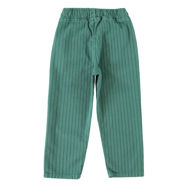 Pantalon Rayé | Vert