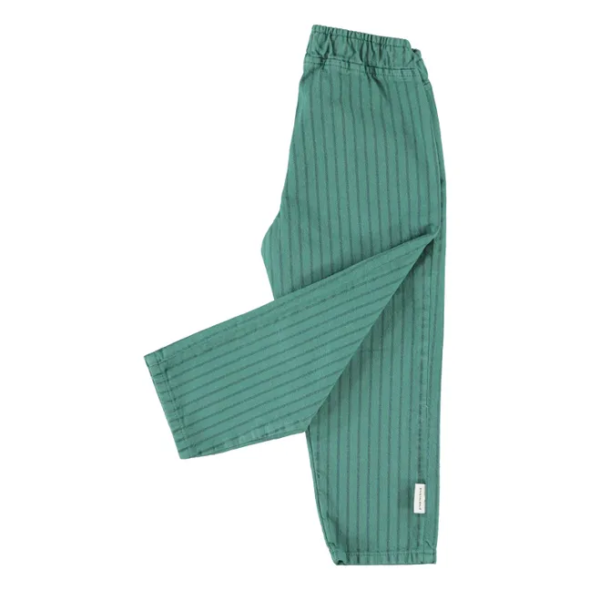 Pantalon Rayé | Vert