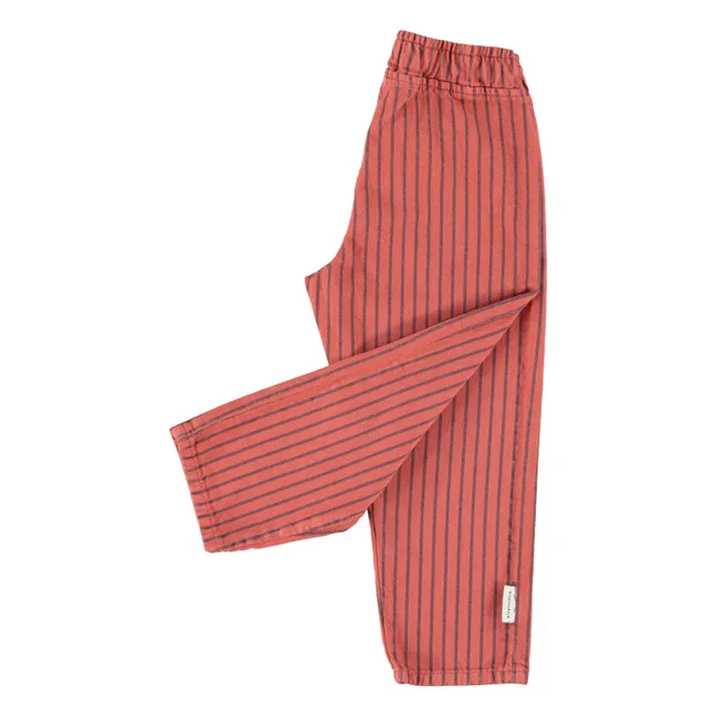 Pantalon Rayé | Orange