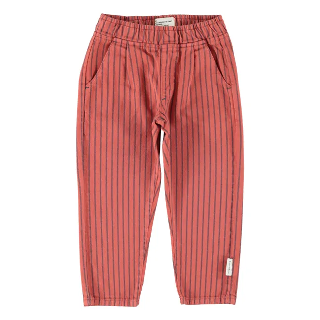 Pantalon Rayé | Orange