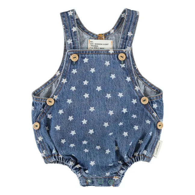 Soor Ploom - Oona Organic Denim Cotton Romper - Denim grey | Smallable