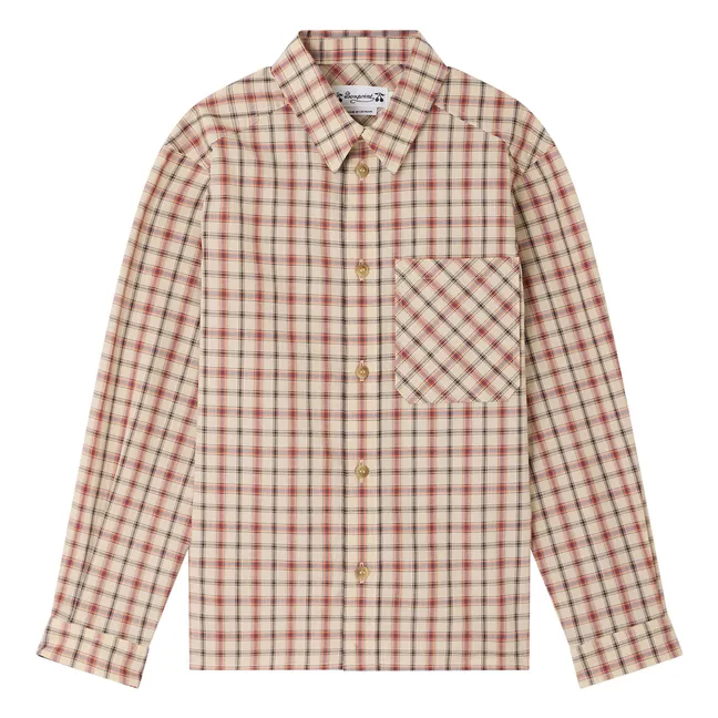 Chemise Marceau Carreaux Coton Bio | Beige