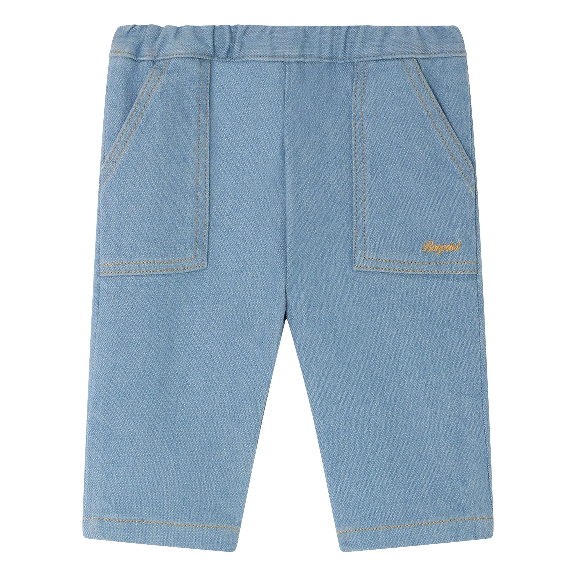 Bonpoint Grey Blue Thursday Organic Cotton Jeans