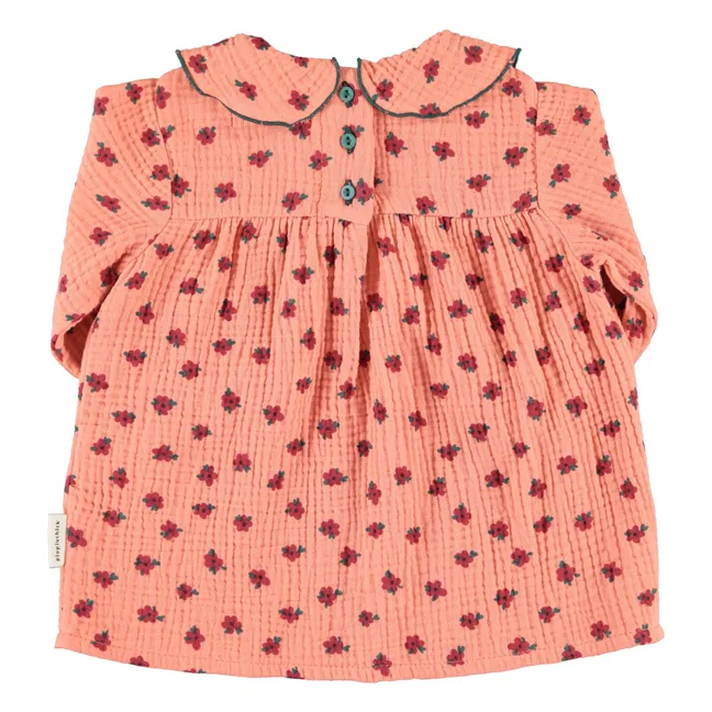 Vestido para bebé de algodón ecológico | Coral