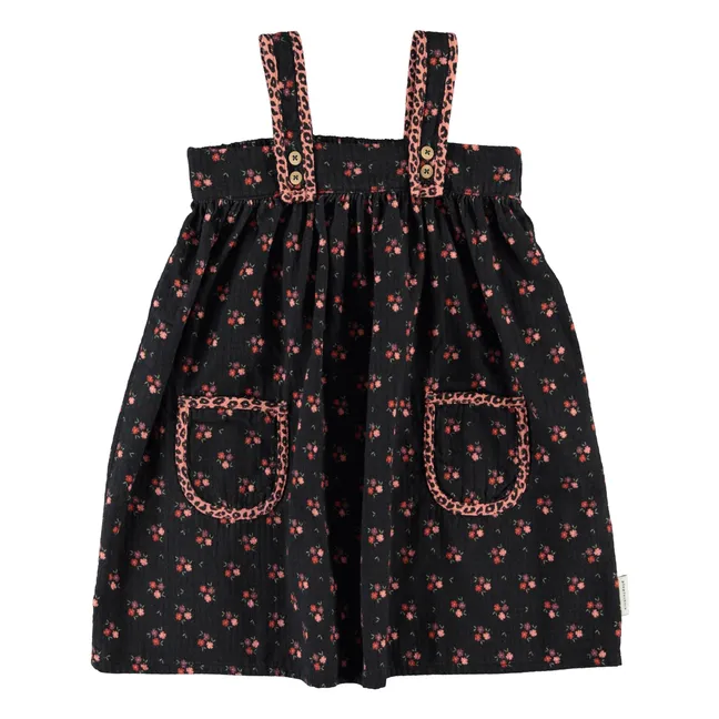 Robe Fleurie | Noir