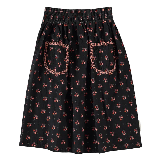 Jupe Fleurie | Noir