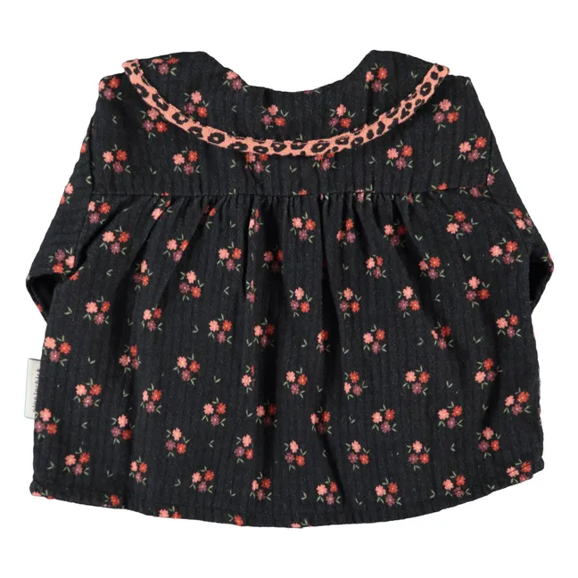 Blouse Fleurie | Noir