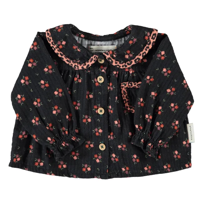 Blusa floral | Negro
