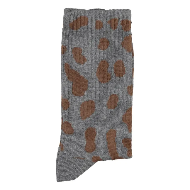 Chaussettes Léopard | Gris