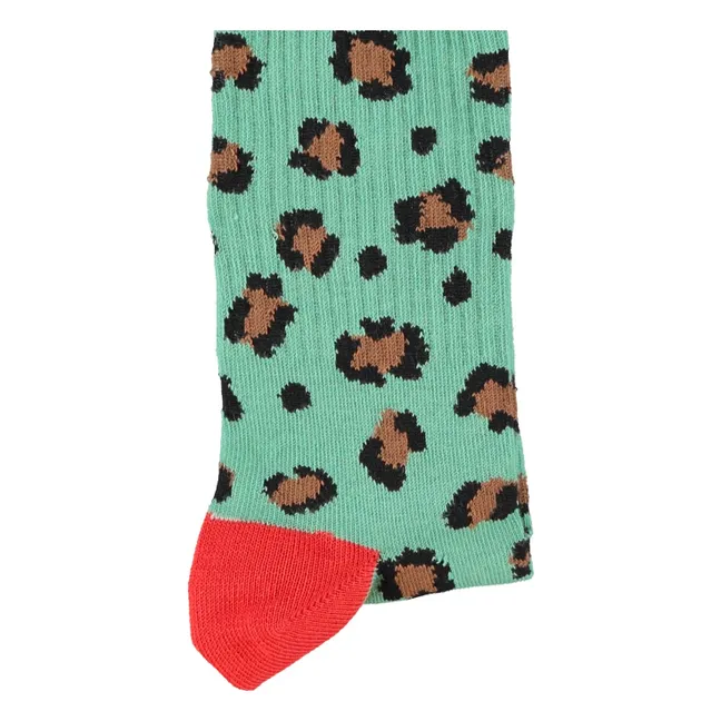 Chaussettes Léopard | Vert