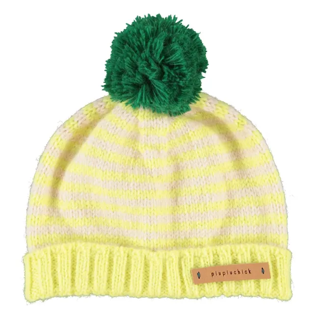Bonnet Rayé | Jaune fluo