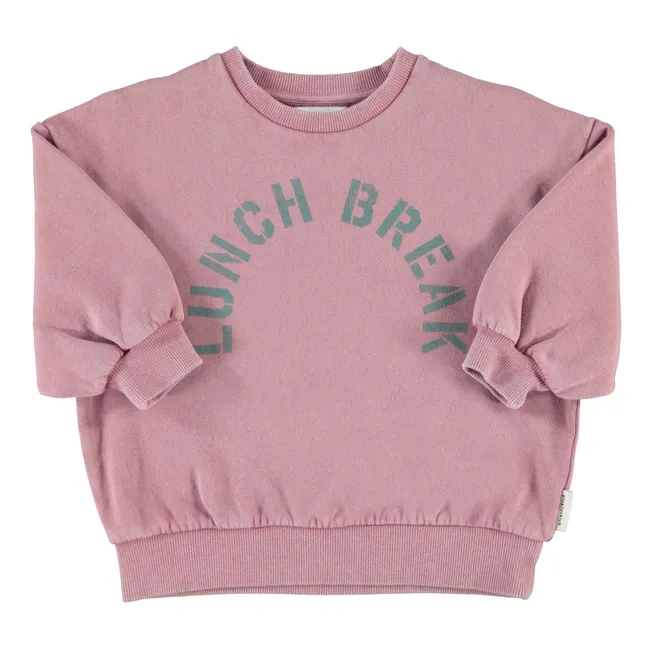 Lunch Break organic cotton sweatshirt | Pink