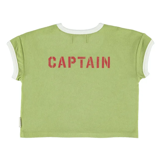 T-shirt Captain Eponge Coton Bio | Vert