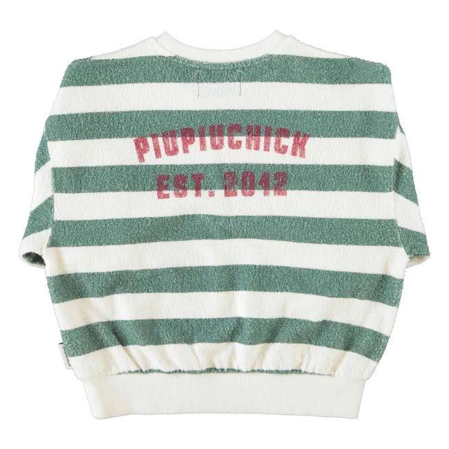 Sudadera de rayas Piupiuchick Toalla de algodón ecológico | Crudo