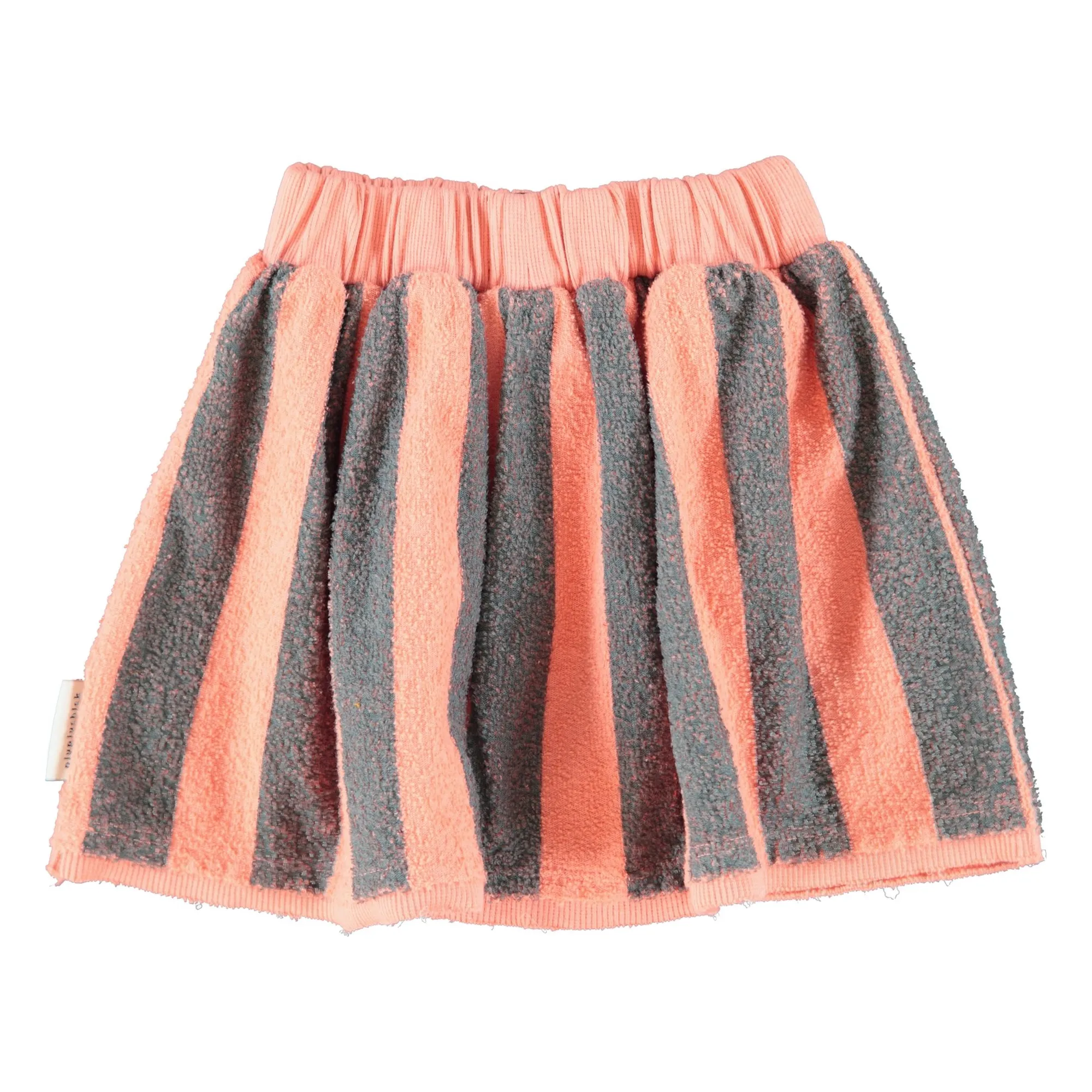 Jupe Rayée Eponge Coton Bio | Corail- Image produit n°3