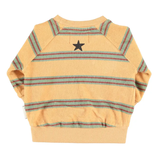 Sudadera de rayas de algodón ecológico | Amarillo