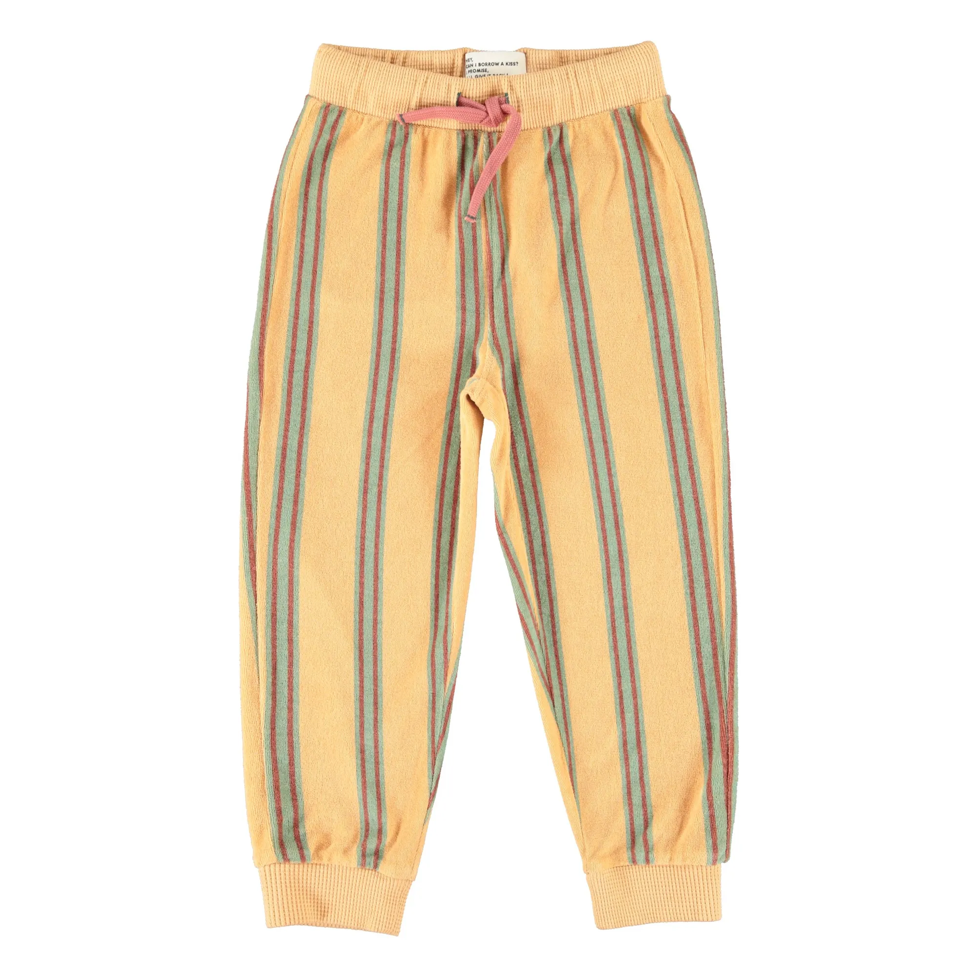 Jogger Rayé Eponge Coton Bio | Jaune- Image produit n°0