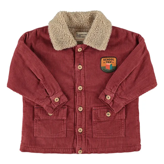 Veste Here We Go Velours Côtelé Coton Bio | Bordeaux