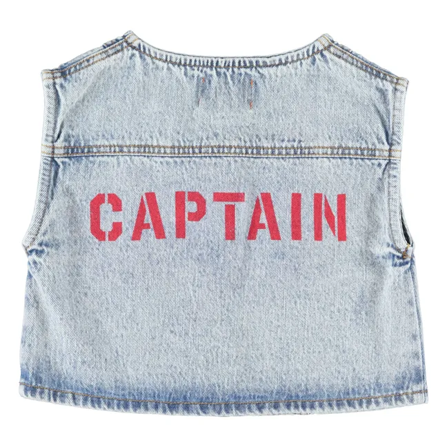 Veste Sans Manches Captain Denim | Bleu Clair