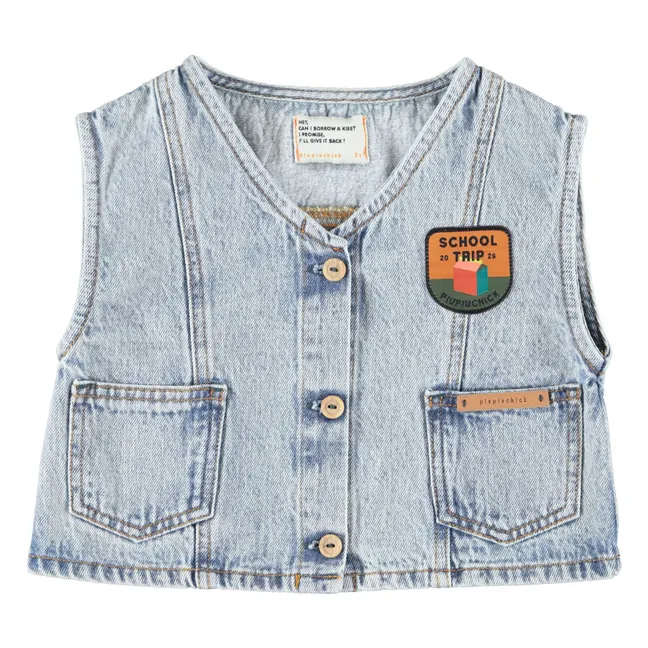 Veste Sans Manches Captain Denim | Bleu Clair